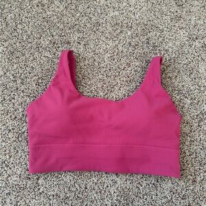 Pink Ribbed Lululemon Sports Bra
